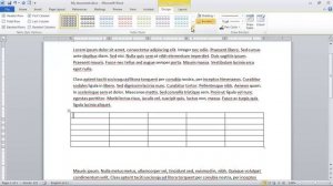 How to Insert a Table in MS Word