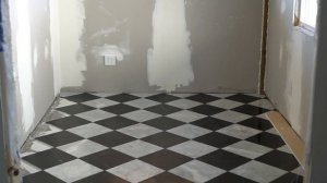 Day 1: Our Mudroom Progress and Checkerboard Flooring + A NEW SERIES!