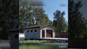 гараж 6.2 х 6,8 с двух скатной кровлей.