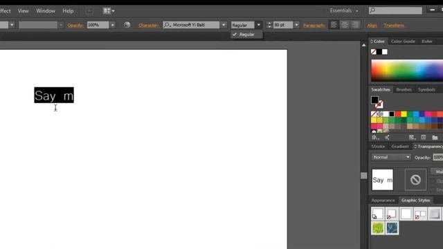 How To Make Bold Font In Adobe Illustrator | Say M