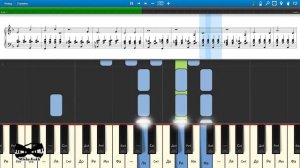 А снег идет - Карьера Димы Горина (на пианино Synthesia cover) Ноты и MIDI