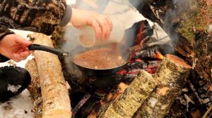 Лесная едьба \ Гречка\ Гречневый жульен \ Готовим на природе