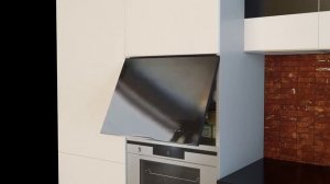 Дизайнерское решение для кухни  Телевизор  AVS240K встраиваемый в кухонный шкаф вместо фасада