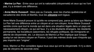 Traitement médiatique du Petit Journal entrevue Marine Le Pen 24-60