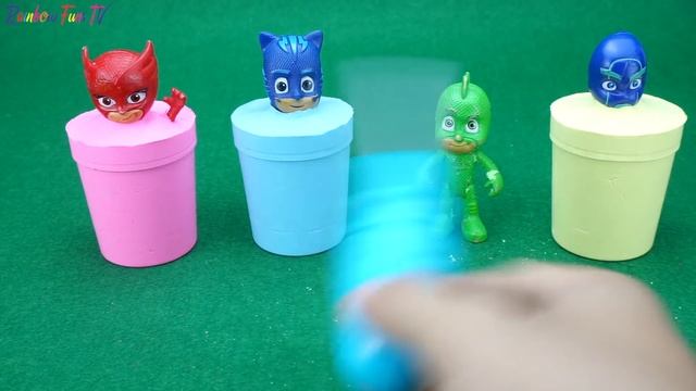 Learn Colors & Numbers with PJ Masks Wrong Heads Playdoh Kinetic Sand Colorfull Ball Surprise Eggs смотреть онлайн