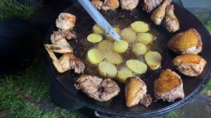 Курица с овощами на садже. Быстрая ШАРЛОТКА