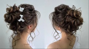 Красивая причёска-пучок