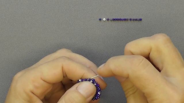 Бисероплетение  Шар  Снегурочка  часть № 1