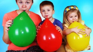 Learn colors with Balloons Finger Family song Kids playing and learning colors for children