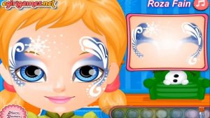 Макияж в стиле АРТ, игра для девочек ▬ Frozen Face Painting ♥ 1080P ♥