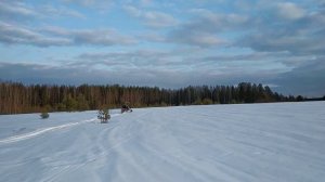 Снегоход ВЭРСА по глубокому снегу