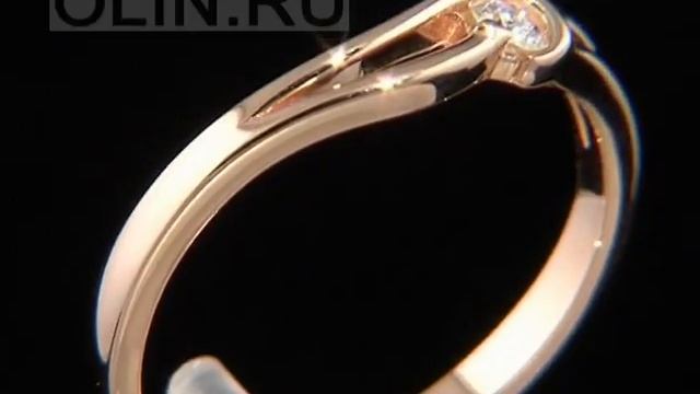 Колечко золотое с одним бриллиантом смотреть онлайн