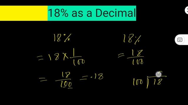 18% as a Decimal||How to Convert 18% to a Decimal||Percent to Decimal смотреть онлайн