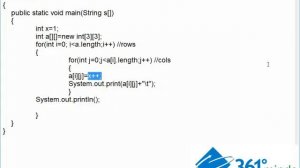 Core Java 27  Two Dimensional Arrays