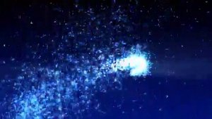 Футаж Блески на синем фоне