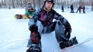 Школа сноуборда. Урок 5 - подъемник и катание на склоне