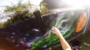 Space Painting with Spray Paint (Nebula)  | Graffiti Tutorial