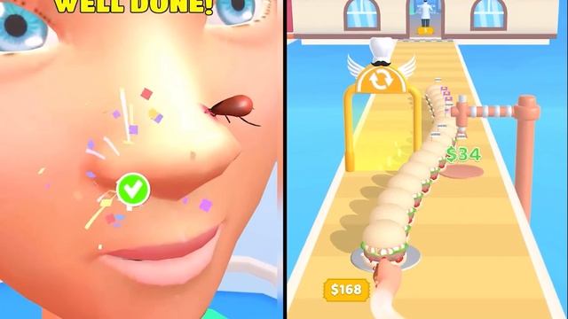 Parasite Cleaner MIX Earwax Clinic и I Want Pizza  прохождение, геймплей и новые уровни для Android смотреть онлайн