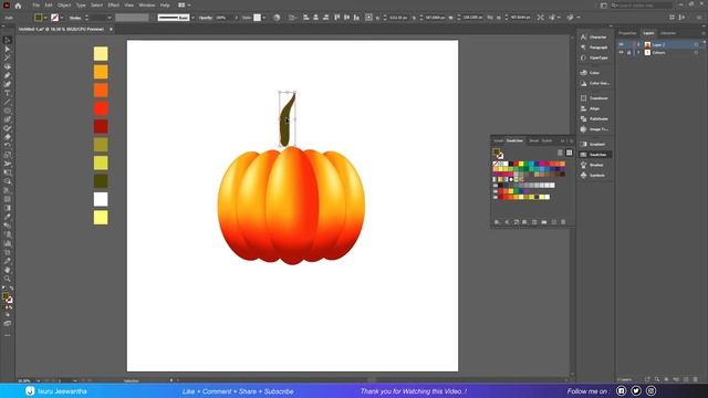 How to draw step by step Halloween Pumpkin in Adobe Illustrator смотреть онлайн