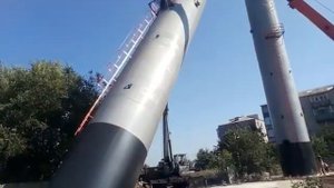 Монтаж водонапірної башти Рожновського ВБР-160