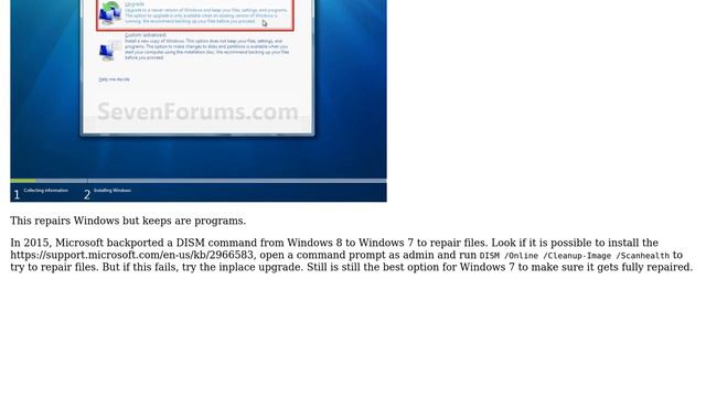 How do I repair the corrupted files found by sfc /scannow? "Windows Resource Protection found...