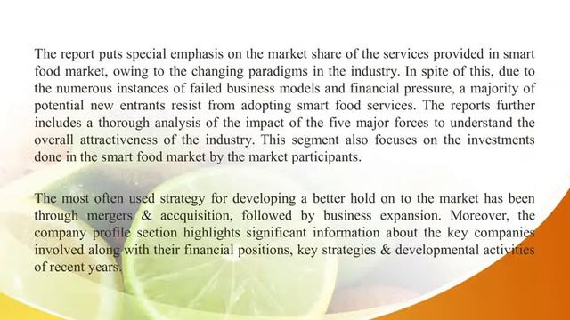 Global Smart Food Market смотреть онлайн