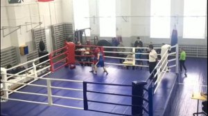 Бой Таштагол, Уваров владимир (синий) vs Кан Вадим (красный).