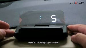 C500 OBDII HUD Head Up Display w Flip Up Screen - Speed, RPM, Fuel, Clock