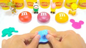 Learn Colors and Numbers with 6 Color Play Doh  Peppa Pig  Molds Surprise Toys Fun For Kids