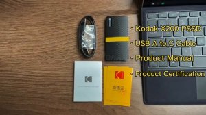 Kodak Disco SSD externo X200 512GB, Port Type USB 3,1, Tipo C.