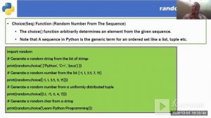 Random and Datetime module