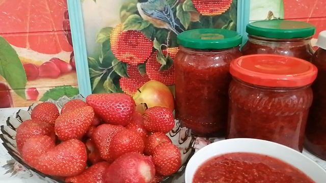 ?ВАРЕНЬЕ-ПЯТИМИНУТКА ИЗ КЛУБНИКИ БЕЗ ВАРКИ!!!ЧУДЕСНОЕ,АРОМАТНОЕ И ПОЛЕЗНОЕ....ПРИГОТОВЬТЕ