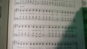 Тропарь Воскресный 8 гласа. Нотный разбор.