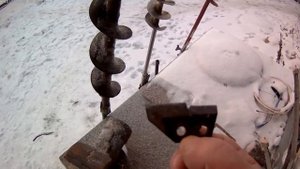 Зимняя рыбалка(ледобур)!