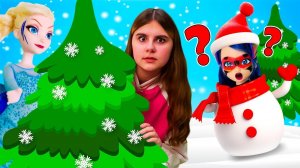Эльза – новенькая в классе! Видео для девочек про игрушки Холодное Сердце и Леди Баг
