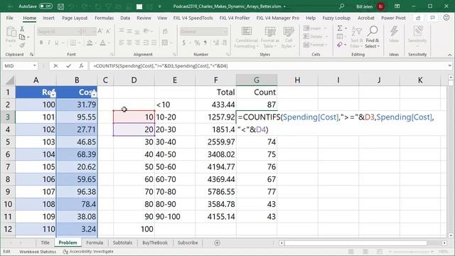 Excel SUMIF Simplified: SUMIF Between 10 and 20 in Excel - Episode 2311