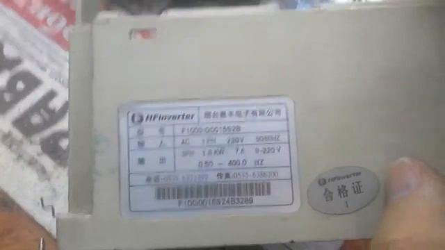 HFinverter F1000-G0015S2B 220v 3PH 1,5KW приобрел для экструдера смотреть онлайн