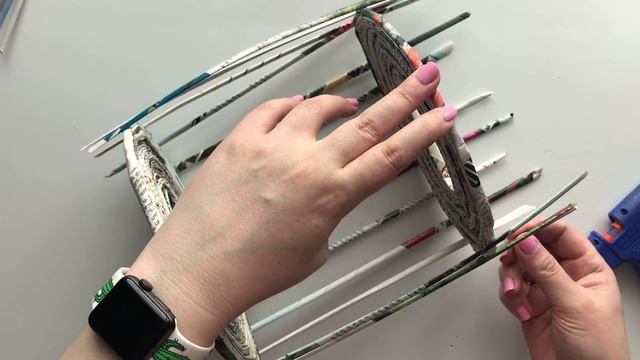 DIY Recycled Wicker Basket | Basket weaving | Paper craft