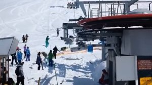 Грузия сломался подъемник " канатка"