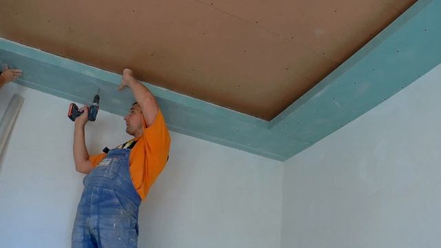 Прямой короб на потолке из гипсокартона с подсветкой смотреть онлайн