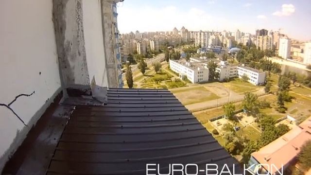 Крыша с профнастила на балконе и его герметизация - Киев ул. Героев Сталинграда смотреть онлайн