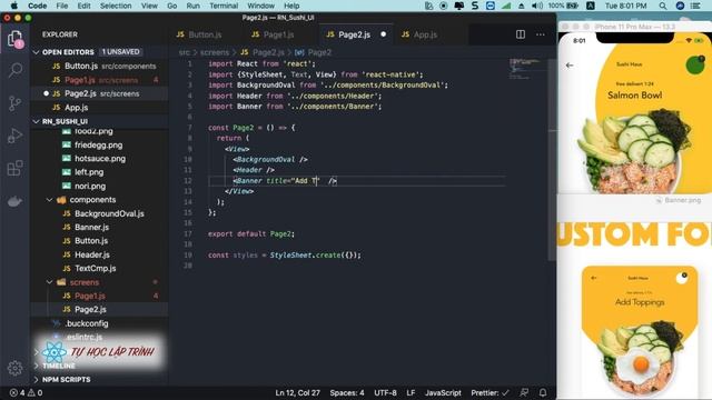 React Native : Sushi App UI Custom Font - Speed Code смотреть онлайн