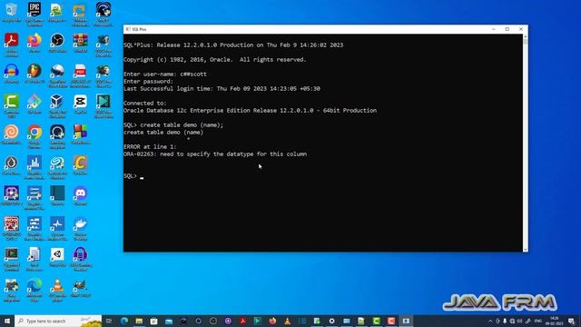 ORA-02263: need to specify the datatype for this column - Oracle Database 12c Error Messages смотреть онлайн
