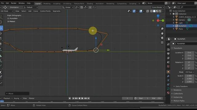 BLENDER 2.81 анимация самолета смотреть онлайн