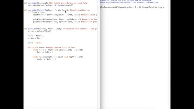 Quick Sort in Python