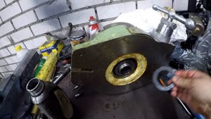 Поворотный стол. Расконсервация, разборка, смазка, сборка.