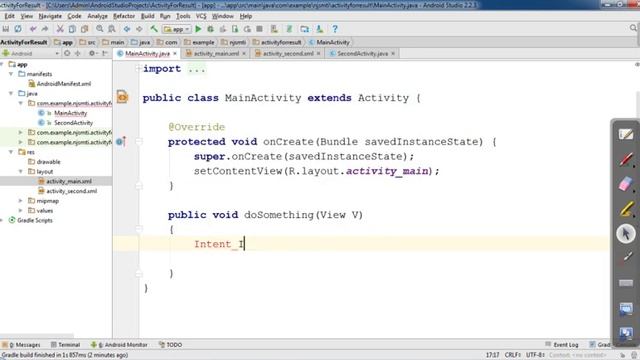 Android : Start Activity For Result смотреть онлайн