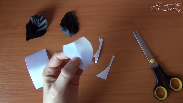 Очень большой бант канзаши на ободке. Мастер класс.