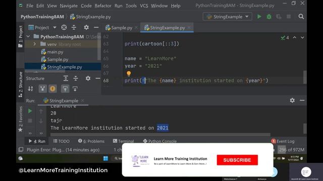 Session 7 : F String and String Format in Python Tamil | Learn Python in Tamil from Beginning