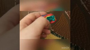 Двухэтажный поезд и автобус из пластилина.